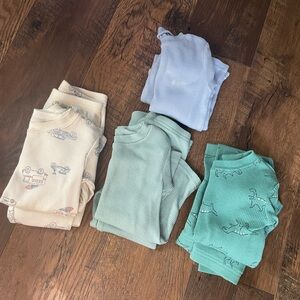Carter's Kids Pajama Sets in Cream, Green, and Blue